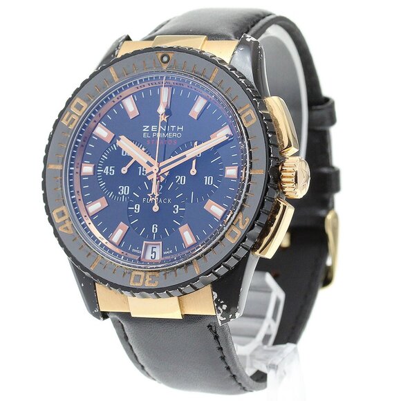 ZENITH Stratos flyback 85.2060.405 black Dial Automatic Men's Watch